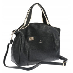 Torebka Damska Shopper Listonoszka na Ramię włoska marka CH3320 Czarna