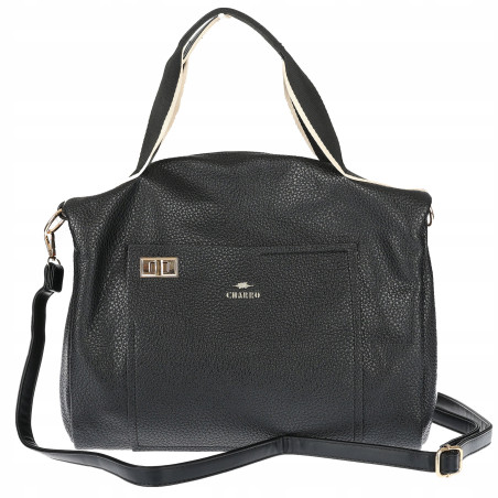 Torebka Damska Shopper Listonoszka na Ramię włoska marka CH3320 Czarna