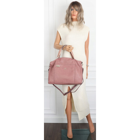 Torebka Damska Shopper Listonoszka na Ramię włoska marka CH3320 Różowa
