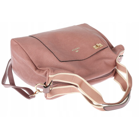 Torebka Damska Shopper Listonoszka na Ramię włoska marka CH3320 Różowa