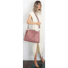 Torebka Damska Shopper Listonoszka na Ramię włoska marka CH3320 Różowa