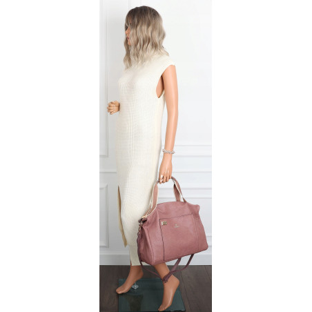 Torebka Damska Shopper Listonoszka na Ramię włoska marka CH3320 Różowa