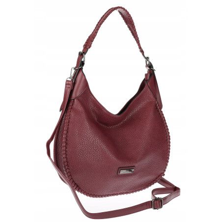 Torebka Damska Worek shopper włoska marka CHARRO pojemna CH5528 Bordowa