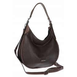 Torebka damska worek shopper torba na ramię modna pojemna CH5528 Czekoladowa