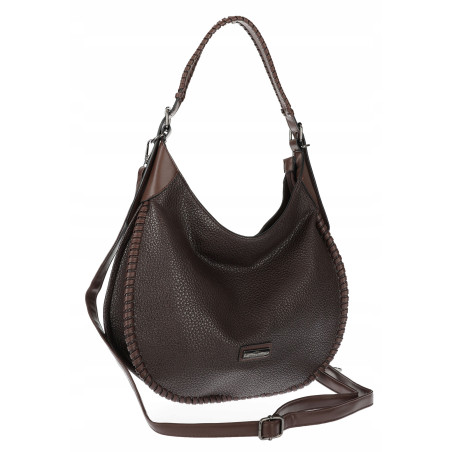 Torebka damska worek shopper torba na ramię modna pojemna CH5528 Czekoladowa