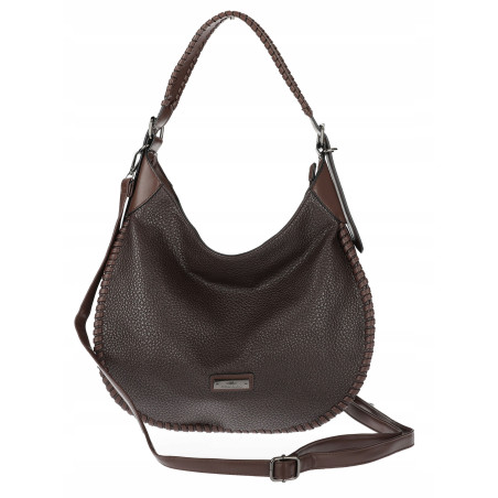 Torebka damska worek shopper torba na ramię modna pojemna CH5528 Czekoladowa