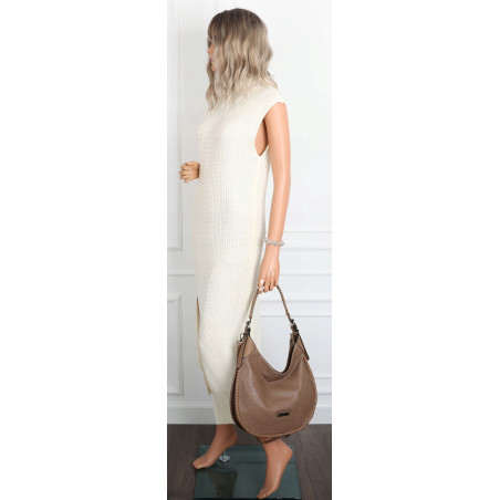 Torebka Damska Worek shopper włoska marka CHARRO pojemna CH5528 Beżowa