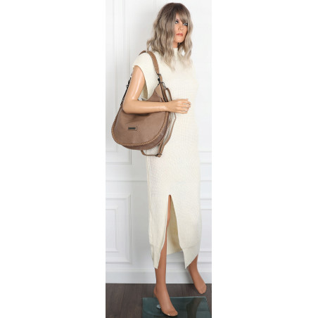 Torebka Damska Worek shopper włoska marka CHARRO pojemna CH5528 Beżowa