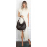 Torebka damska worek shopper torba na ramię modna pojemna CH5528 Czekoladowa