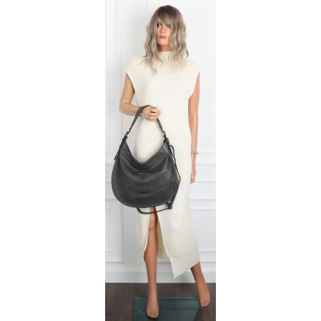 Torebka Damska Worek shopper włoska marka CHARRO pojemna CH5528 Szara