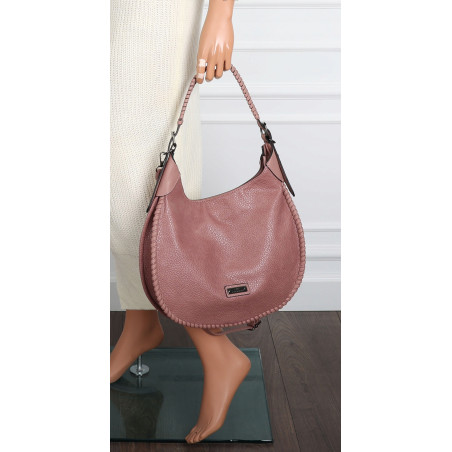 Torebka Damska Worek shopper włoska marka CHARRO pojemna CH5528 Różowa