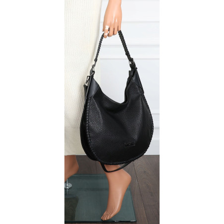 Torebka Damska Worek shopper włoska marka CHARRO pojemna CH5528 Czarna