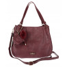 Torebka Damska Shopper włoska marka CHARRO Pojemna A4 Torba CH6626 Bordowa