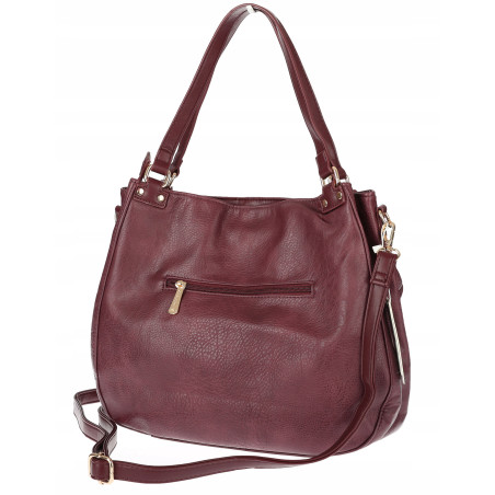 Torebka Damska Shopper włoska marka CHARRO Pojemna A4 Torba CH6626 Bordowa