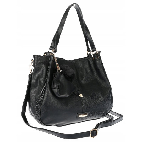 Torebka Damska Shopperka włoska marka CHARRO Pojemna A4 Torba CH6626 Czarna
