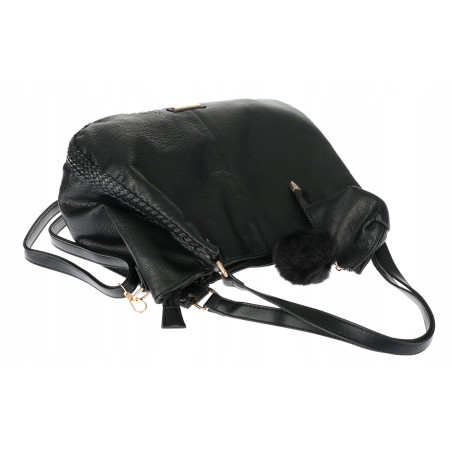 Torebka Damska Shopperka włoska marka CHARRO Pojemna A4 Torba CH6626 Czarna