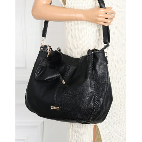 Torebka Damska Shopperka włoska marka CHARRO Pojemna A4 Torba CH6626 Czarna