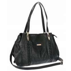 Torebka Damska Shopperka włoska marka CHARRO Pojemna A4 Modna CH7719 Czarna