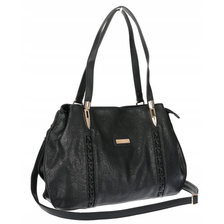 Torebka Damska Shopperka włoska marka CHARRO Pojemna A4 Modna CH7719 Czarna