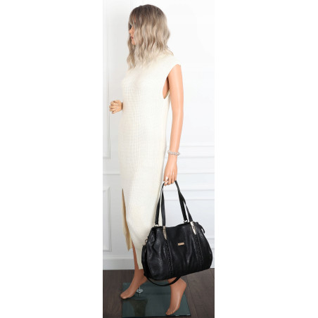 Torebka Damska Shopperka włoska marka CHARRO Pojemna A4 Modna CH7719 Czarna