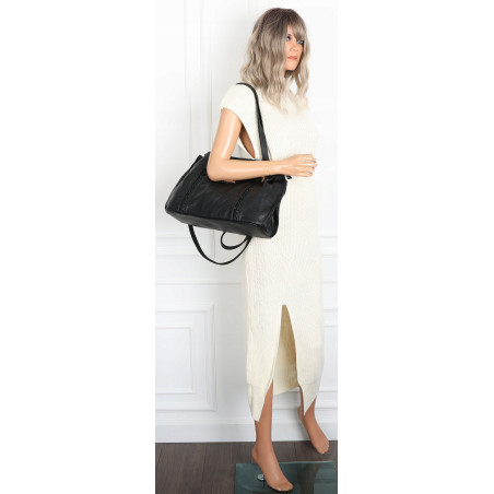 Torebka Damska Shopperka włoska marka CHARRO Pojemna A4 Modna CH7719 Czarna