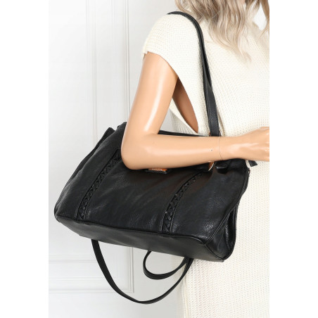 Torebka Damska Shopperka włoska marka CHARRO Pojemna A4 Modna CH7719 Czarna