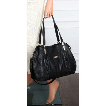 Torebka Damska Shopperka włoska marka CHARRO Pojemna A4 Modna CH7719 Czarna