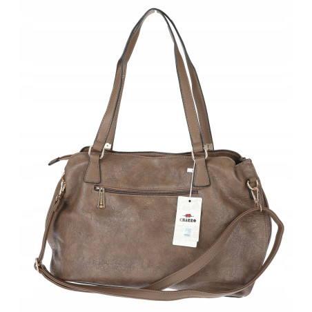 Torebka Damska Shopperka włoska marka CHARRO Pojemna A4 CH7719 Beżowa