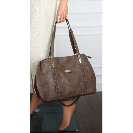 Torebka Damska Shopperka włoska marka CHARRO Pojemna A4 CH7719 Beżowa