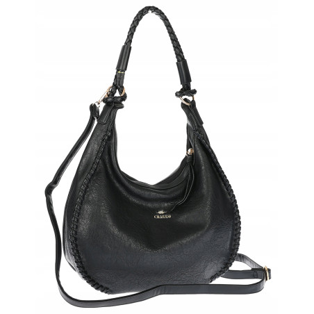 Torebka Damska Worek shopper włoska marka CHARRO pojemna CH3316 Czarna