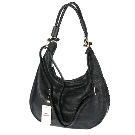 Torebka Damska Worek shopper włoska marka CHARRO pojemna CH3316 Czarna