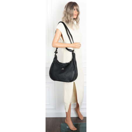 Torebka Damska Worek shopper włoska marka CHARRO pojemna CH3316 Czarna