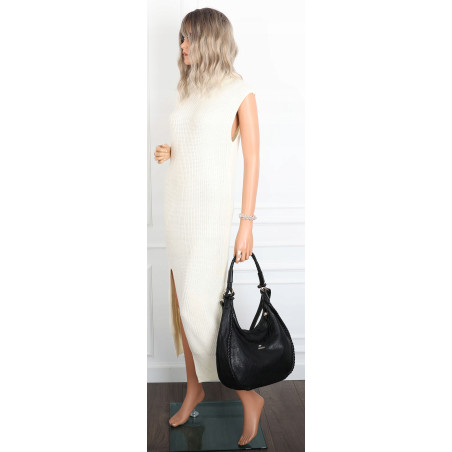 Torebka Damska Worek shopper włoska marka CHARRO pojemna CH3316 Czarna