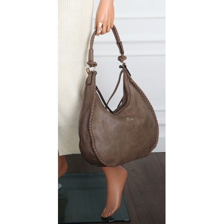 Torebka Damska Worek shopper włoska marka CHARRO pojemna CH3316 Beżowa