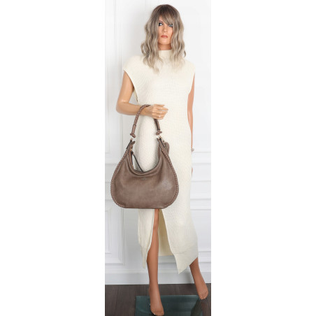 Torebka Damska Worek shopper włoska marka CHARRO pojemna CH3316 Beżowa