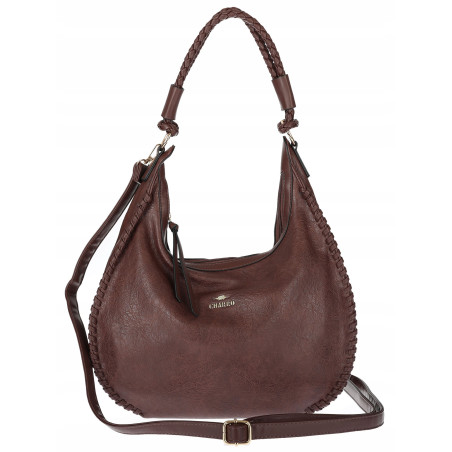 Torebka Damska Worek shopper włoska marka CHARRO pojemna CH3316 Czekoladowa