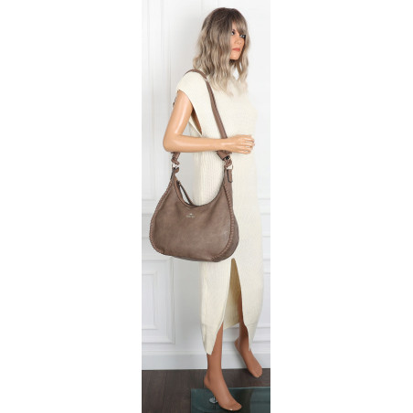 Torebka Damska Worek shopper włoska marka CHARRO pojemna CH3316 Beżowa