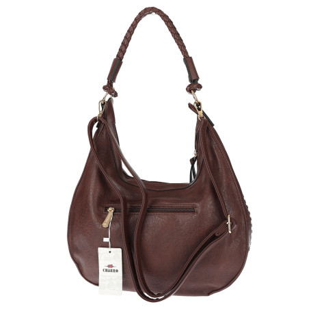 Torebka Damska Worek shopper włoska marka CHARRO pojemna CH3316 Czekoladowa