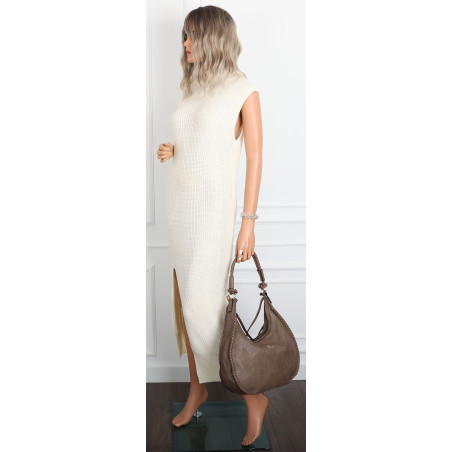 Torebka Damska Worek shopper włoska marka CHARRO pojemna CH3316 Beżowa