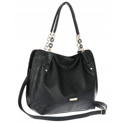 Torebka Damska Worek shopper włoska marka CHARRO A4 pojemna CH7720 Czarna