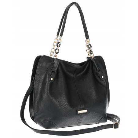 Torebka Damska Worek shopper włoska marka CHARRO A4 pojemna CH7720 Czarna