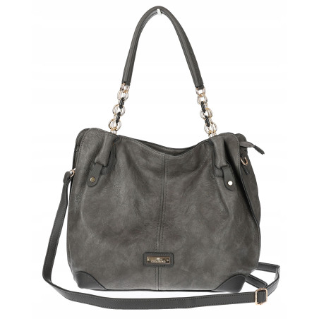 Torebka Damska Worek shopper włoska marka CHARRO pojemna CH7720 Szara
