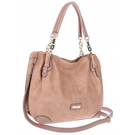 Torebka Damska Worek shopper włoska marka CHARRO pojemna CH7720 Różowa