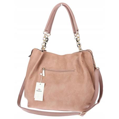 Torebka Damska Worek shopper włoska marka CHARRO pojemna CH7720 Różowa