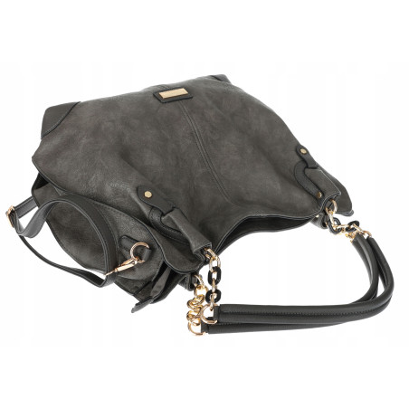 Torebka Damska Worek shopper włoska marka CHARRO pojemna CH7720 Szara