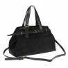Torebka Damska shopper zamszowa torebka jamnik włoska marka 1255 Czarna