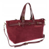 Torebka Damska shopper zamszowa torebka jamnik włoska marka 1255 Bordowa