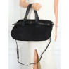 Torebka Damska shopper zamszowa torebka jamnik włoska marka 1255 Czarna