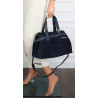 Torebka Damska shopper zamszowa torebka jamnik włoska marka 1255 Granatowa