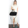 Torebka Damska shopper zamszowa torebka jamnik włoska marka 1255 Czarna